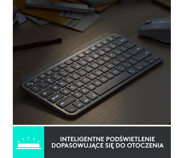 LOGITECH Klawiatura bezprzewodowa MX Keys Mini 920-010499 jasnoszara - 680463 - zdjęcie 11